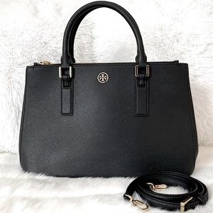✨Tory Burch Medium Black Leather Satchel